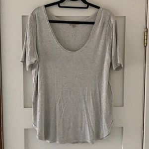 Anthropologie ribbed scoop neck tee